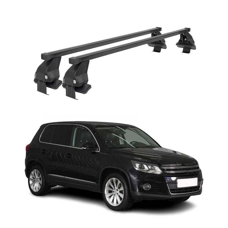 Barres Transversales Menabo pour VW Tiguan 2007-2011 Noir