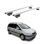 Barres de toit transversales pour Opel Zafira A 1999-2005 Alu Gris 2 pièces ABE