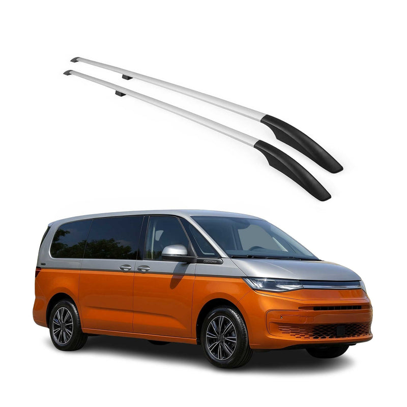 Barres de toit longitudinales pour VW Multivan T7 2022-2025 Alu Gris