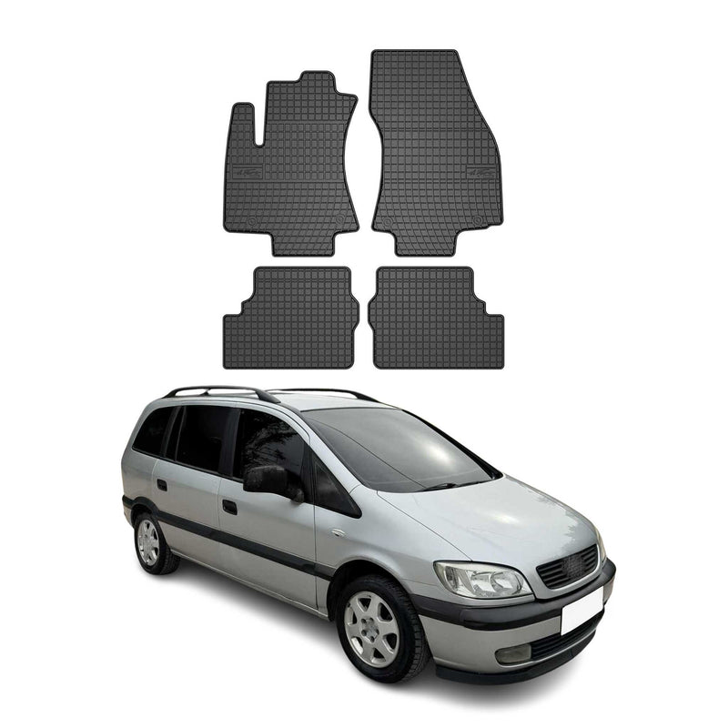 Tapis de Sol pour Opel Zafira A 1999-2005 Caoutchouc Noir