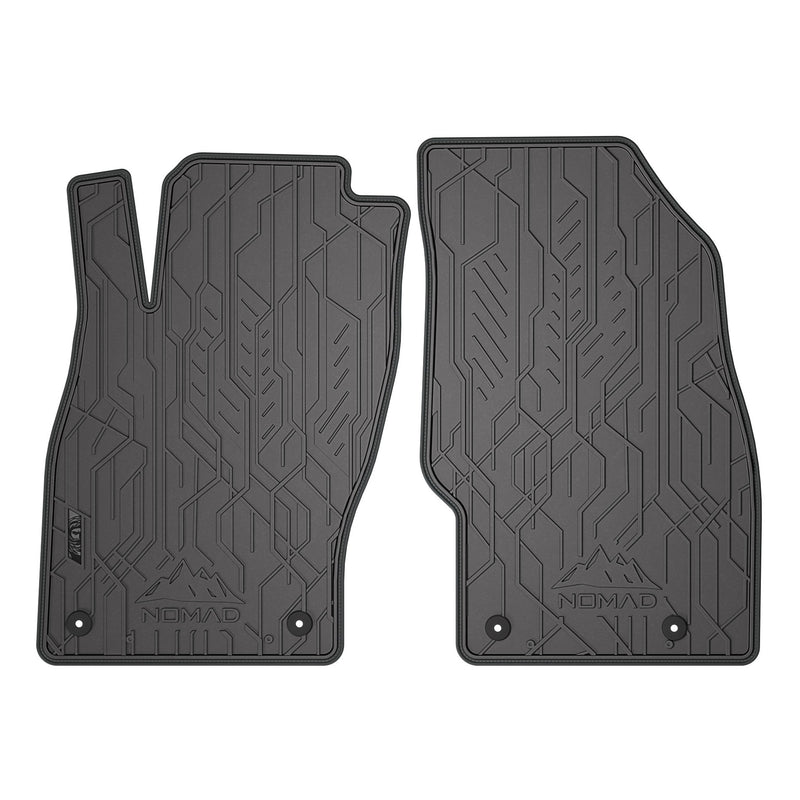 Tapis de Sol de Voiture pour Opel Corsa D 2006-2014 Caoutchouc Noir-Gris 2Pcs