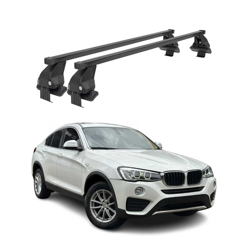 Barres de toit transversales Menabo pour BMW X4 F26 2014-2018 Noir