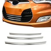 Moulure de Grille de Calandre pour Hyundai Veloster 2011-2018 Chromé 3Pcs