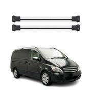 Barres de toit transversales pour Mercedes Vito Viano W639 2003-2014 Alu Gris