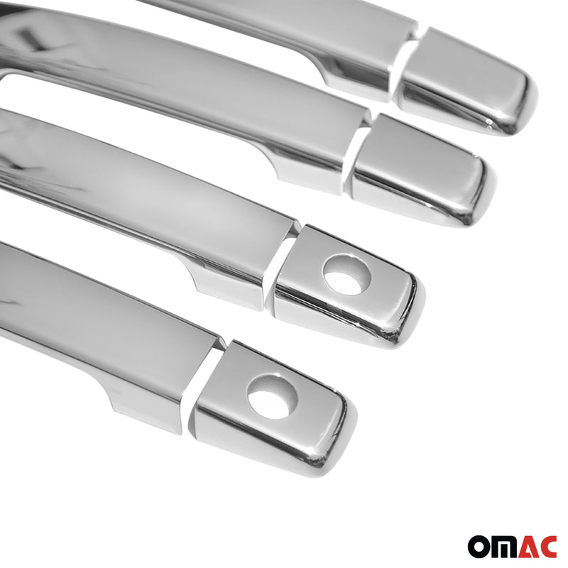 Couverture de poignée de porte pour Nissan Navara 2005-2015 Acier Gris 4Pcs