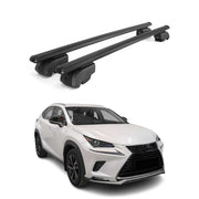 Barres de toit Transversales pour Lexus NX I 2015-2021 Aluminium Noir 2Pcs