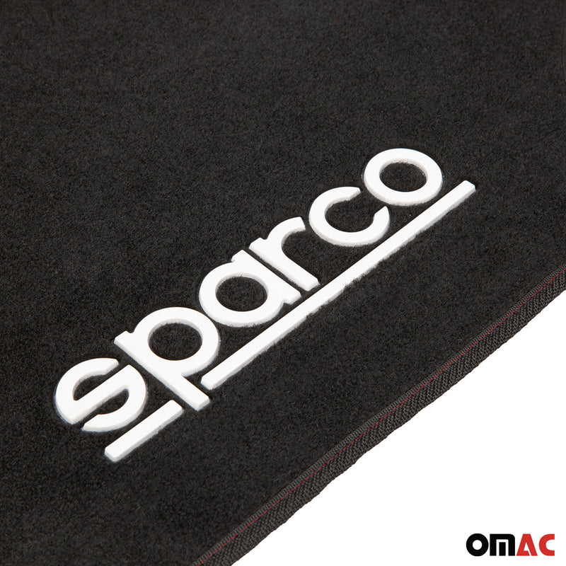 SPARCO tapis de sol tapis de voiture toutes saisons 4 pièces avec ligne rouge