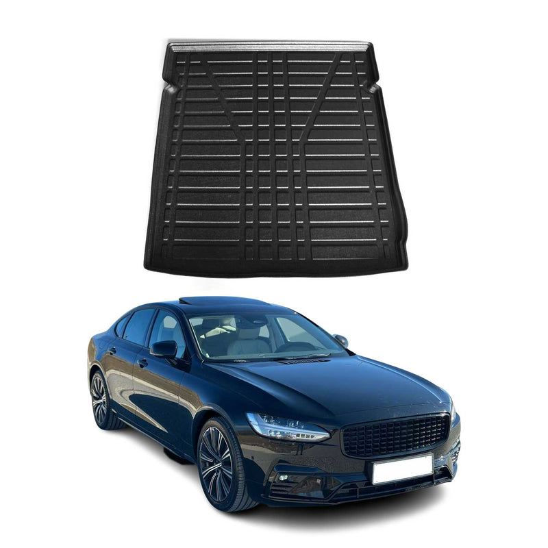 Tapis de Coffre pour Volvo S90 2016-2021 en TPE Noir