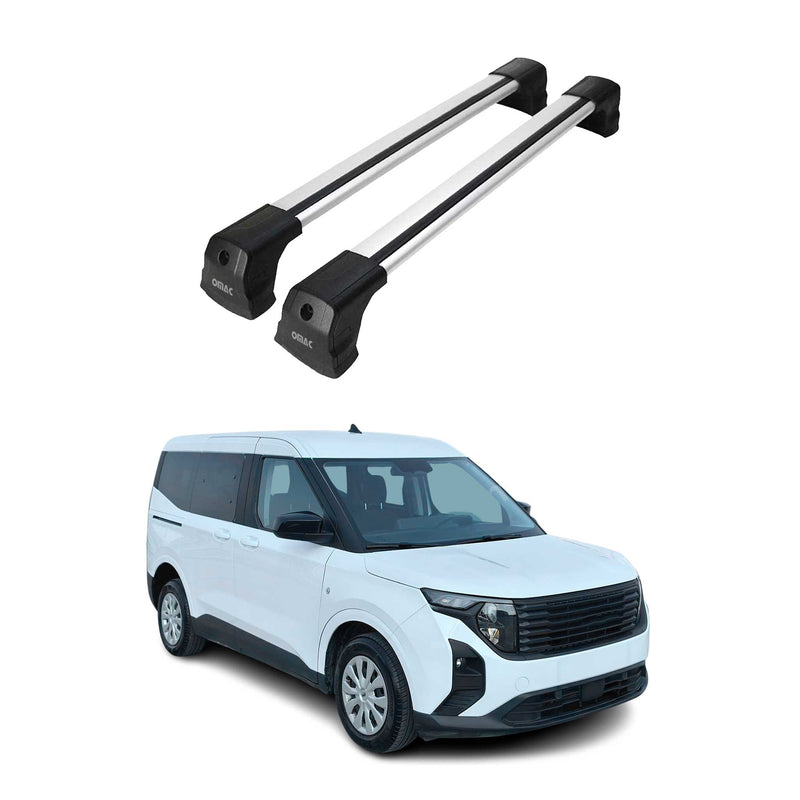 Barres de toit transversales pour Ford Transit Tourneo Custom 2023-2025 Alu