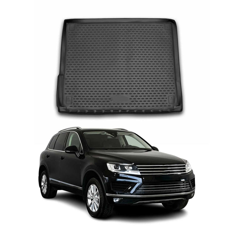 Tapis de Coffre pour VW Touareg 2016-2018 TPE Noir
