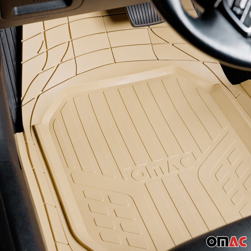 2020-2024 Polestar 2 Tapis de sol de voiture profond antidérapant 4 Pcs Beige