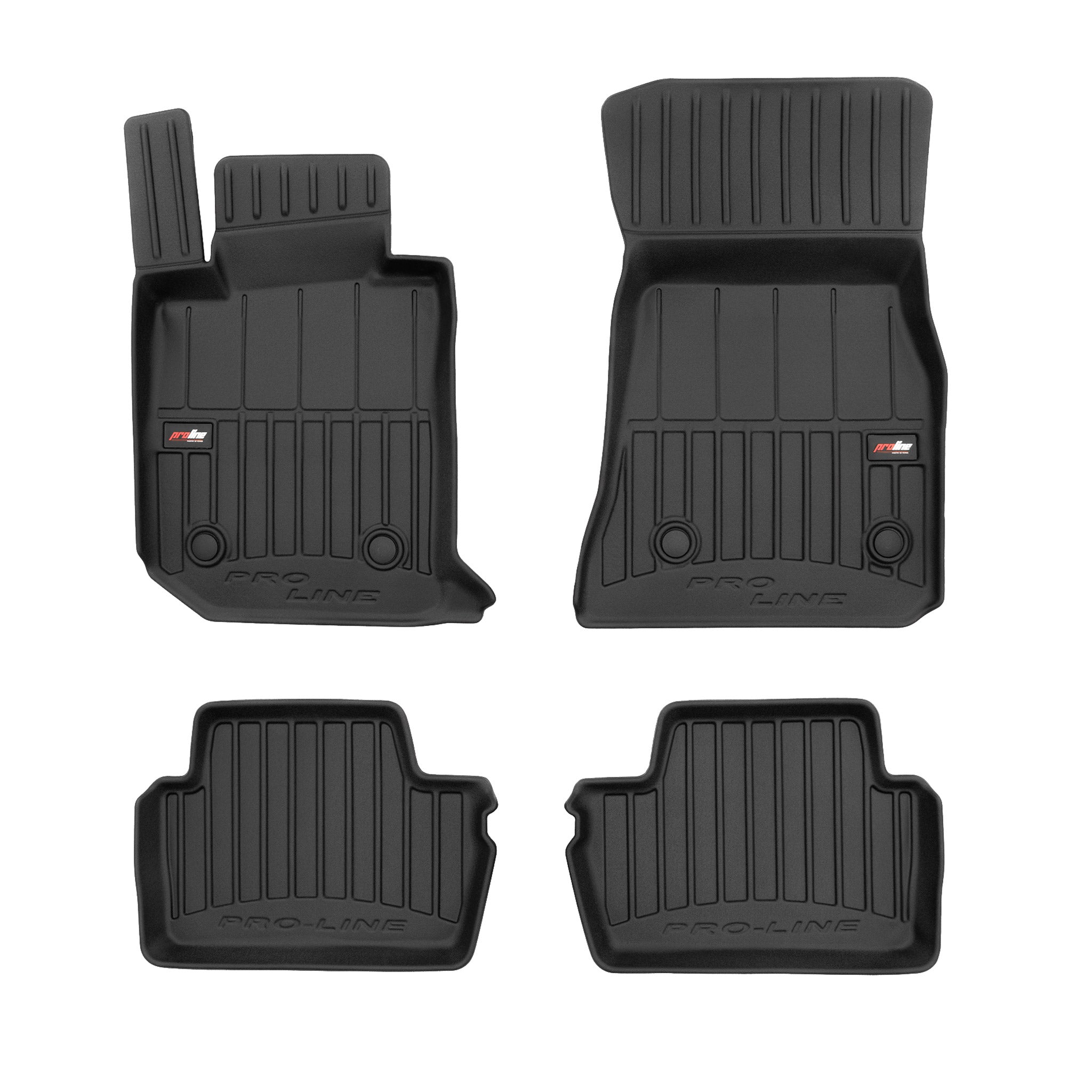 OMAC Tapis de sol caoutchouc pour BMW Série 2 Coupé G42 2021-2026 4Pcs Noir