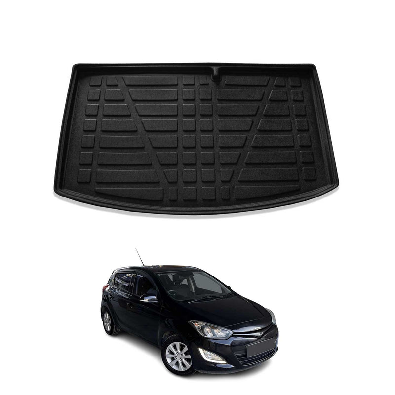 Tapis de Coffre pour Hyundai i20 2008-2014 HB en TPE Noir