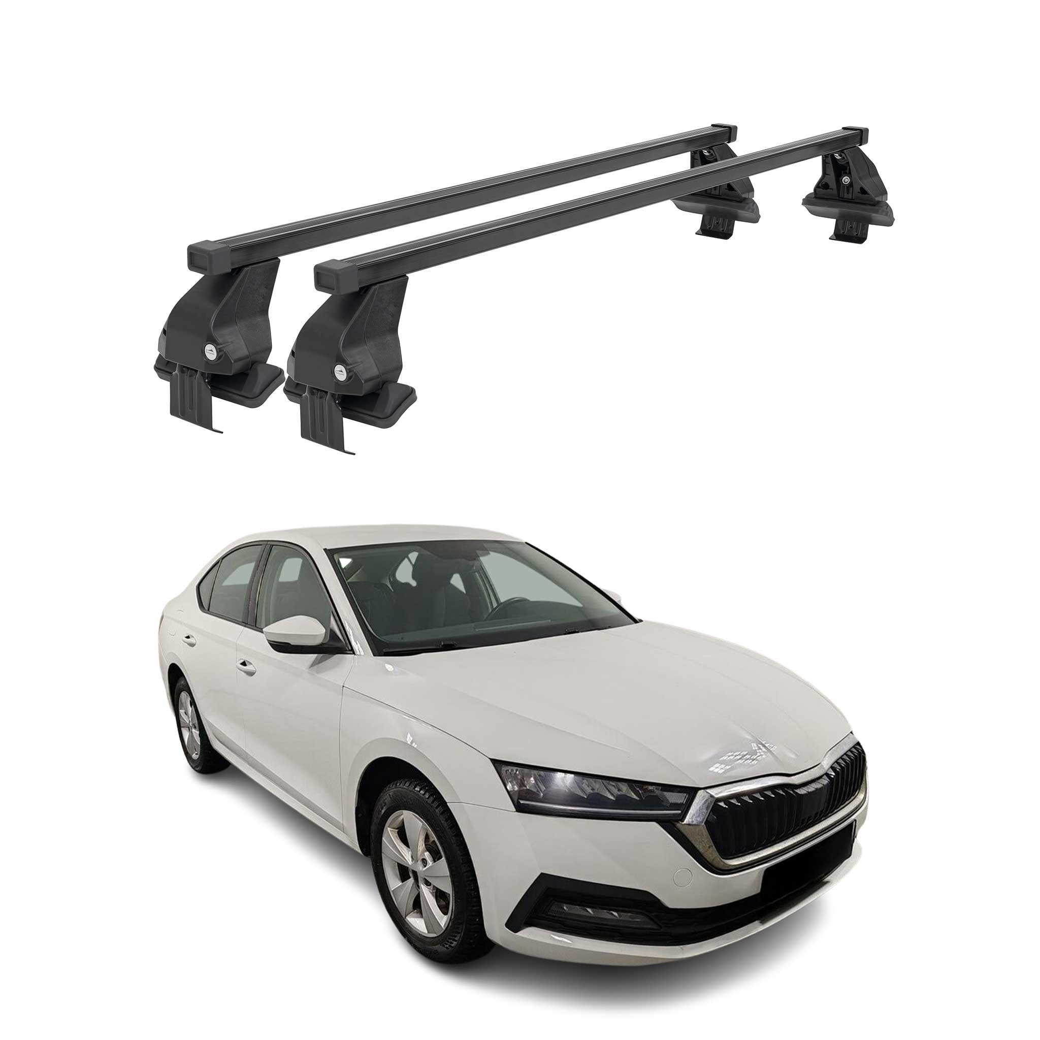 Barres Transversales Menabo pour Skoda Octavia IV 2020-2026 Noir