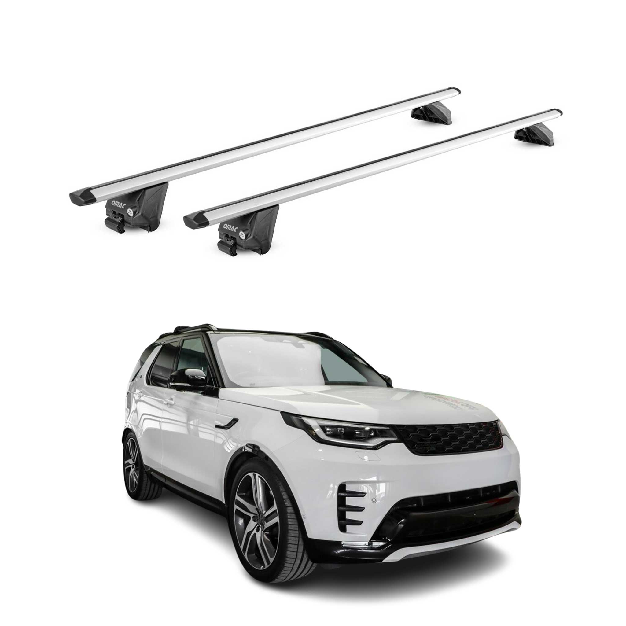 Barres de toit transversales ABE pour Land Rover Discovery Velar 2017-2026 Gris
