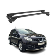 Barres de toit Transversales pour Nissan Qashqai +2 2007-2014 Aluminium Noir