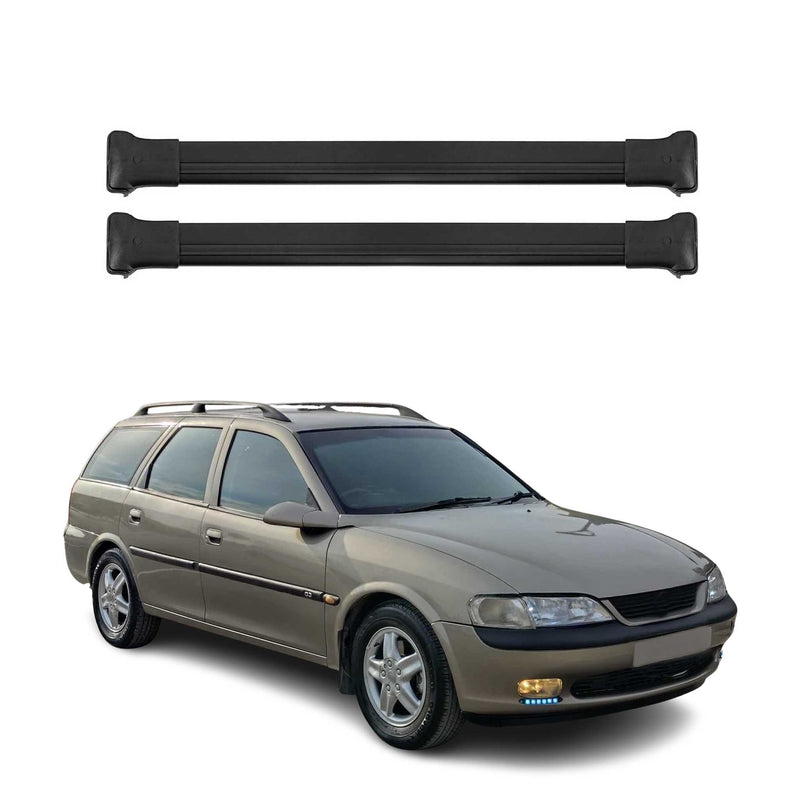 Barres de toit transversales pour Opel Vectra B SW 1995-2002 Aluminium Noir