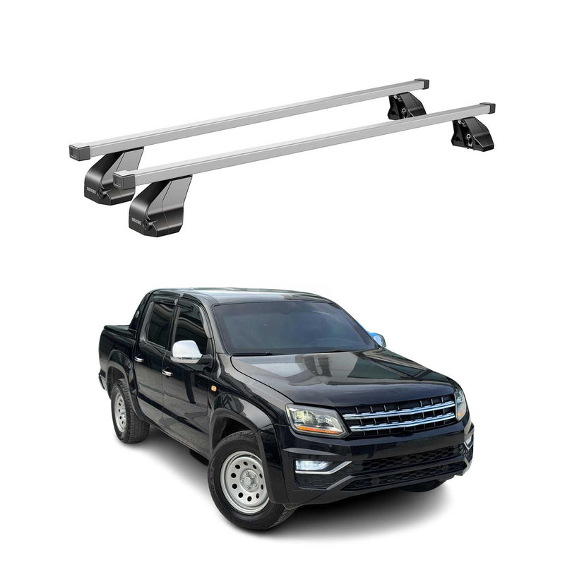 Barres de toit transversales pour VW Amarok 2010-2016 Acier Gris