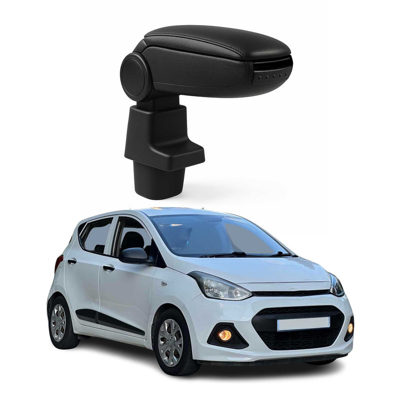 Accoudoir Central pour Hyundai i10 2019-2025 Vinyl Abs Noir