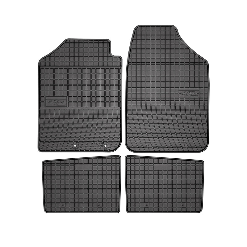 OMAC Tapis de sol pour Dacia Spring 2021-2024 noir 4 pièces en Caoutchouc