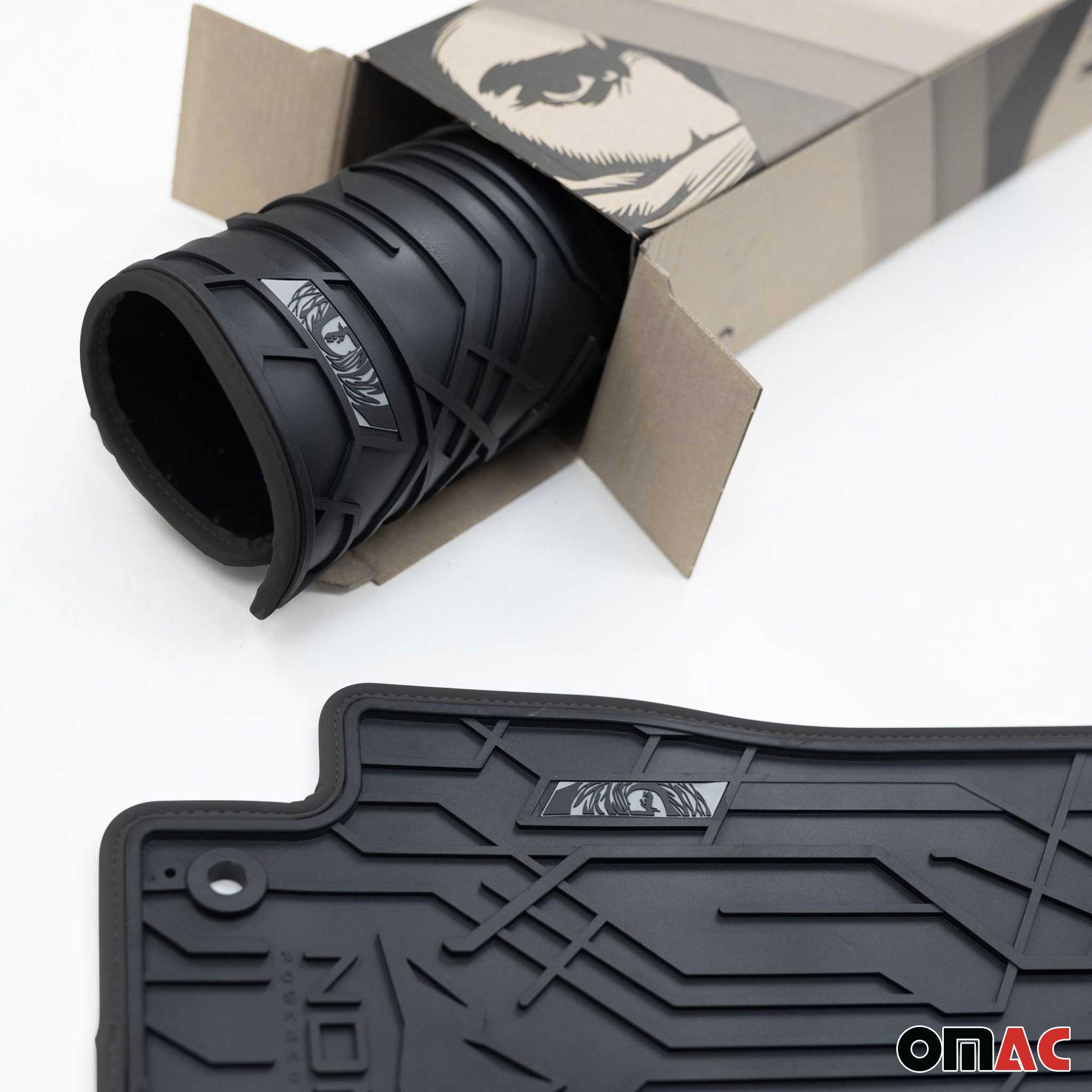 Tapis de Sol de Voiture pour Audi A4 B8 2007-2015 Imperméable Caoutchouc 2Pcs