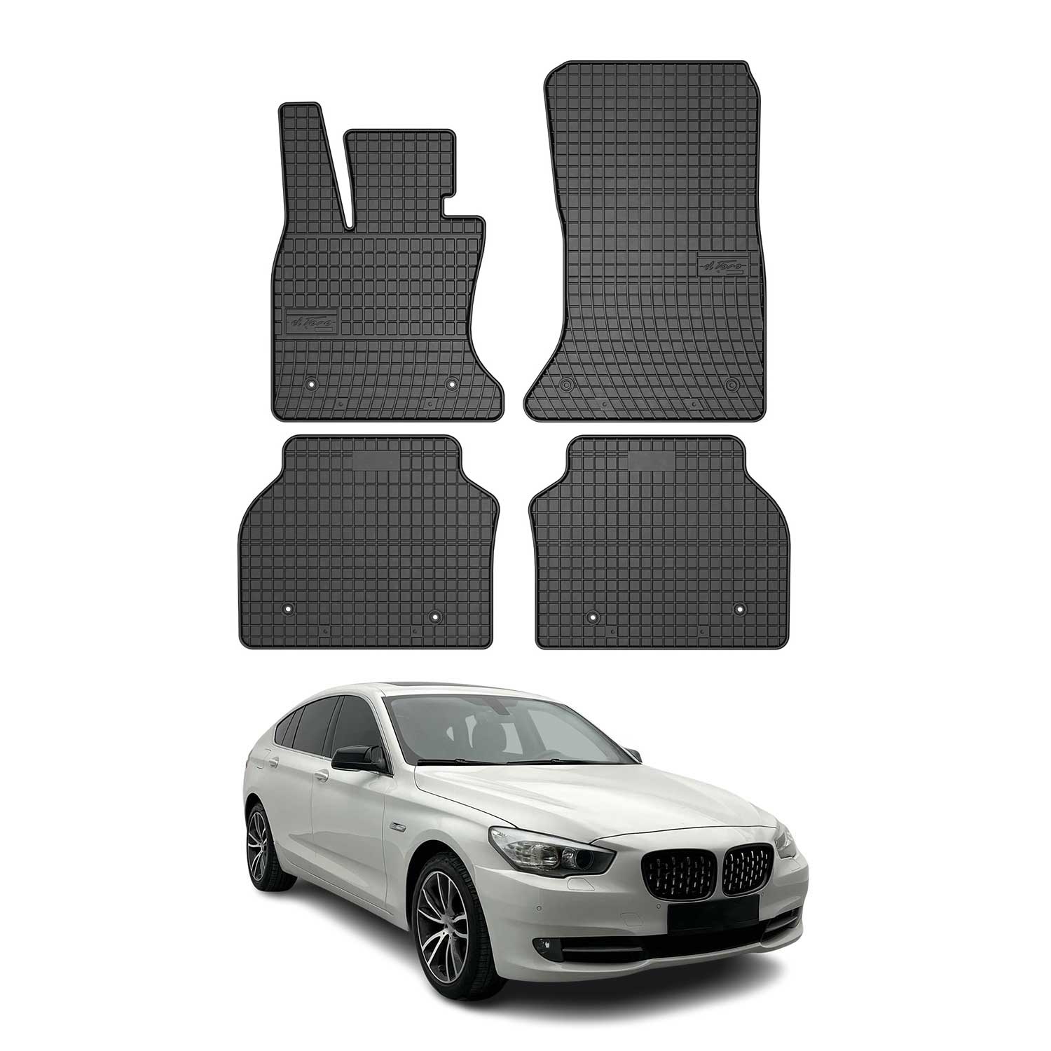 OMAC Tapis de sol pour BMW Série 5 Gran Turismo F07 2009-2017 Noir en caoutchouc