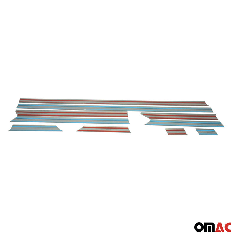 Baguette protection Latérale de porte pour VW Crafter 2006-2017 L2 Chromé Brossé