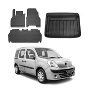 Kit Tapis de sol et coffre pour Renault Kangoo 2008-2010 TPE Noir