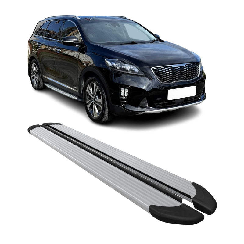 Marchepieds Latéraux pédale pour Kia Sorento 2014-2020 Aluminium Argent 2Pcs