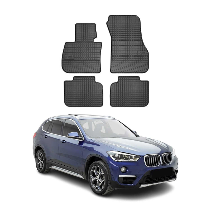 OMAC Tapis de sol pour BMW X1 F48 2015-2022 Noir en caoutchouc