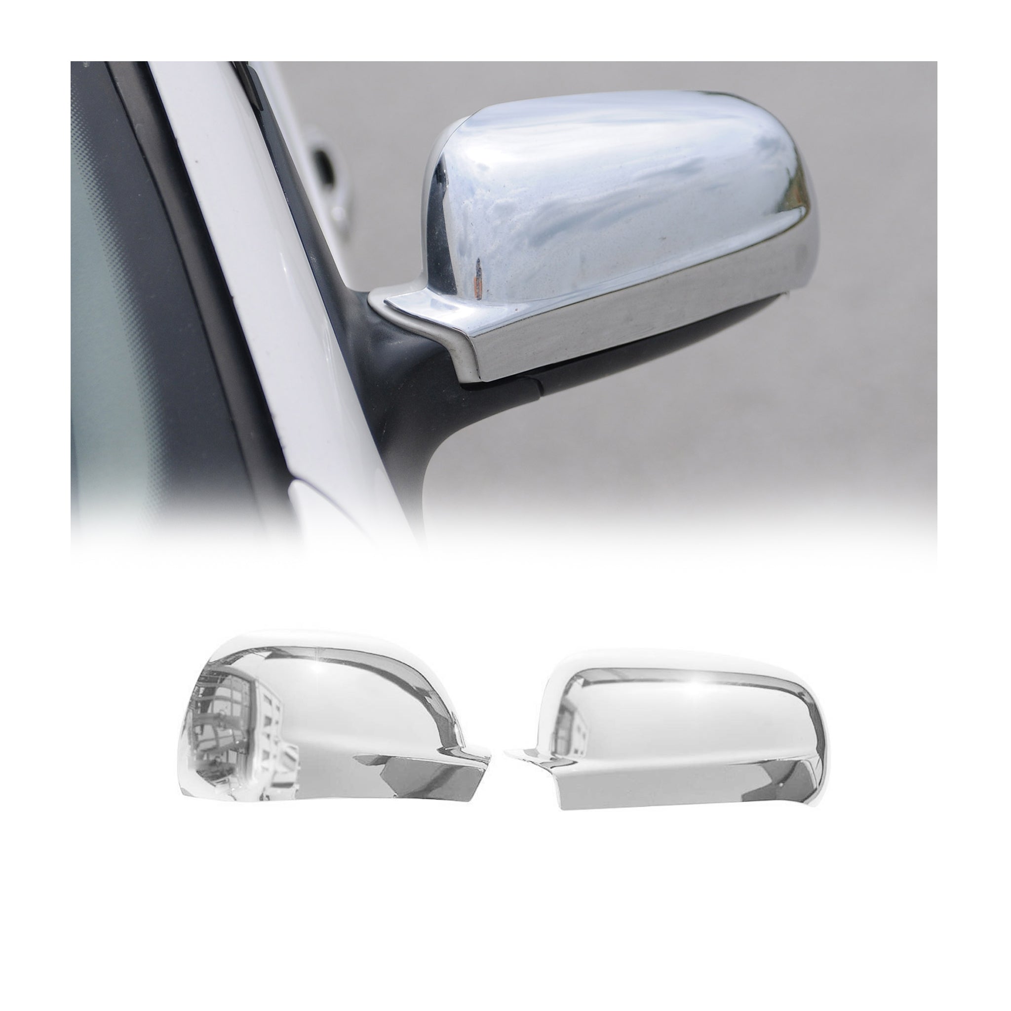 Coques de Rétroviseurs pour Audi A3 1996-2003 2x Plastique ABS Chromé