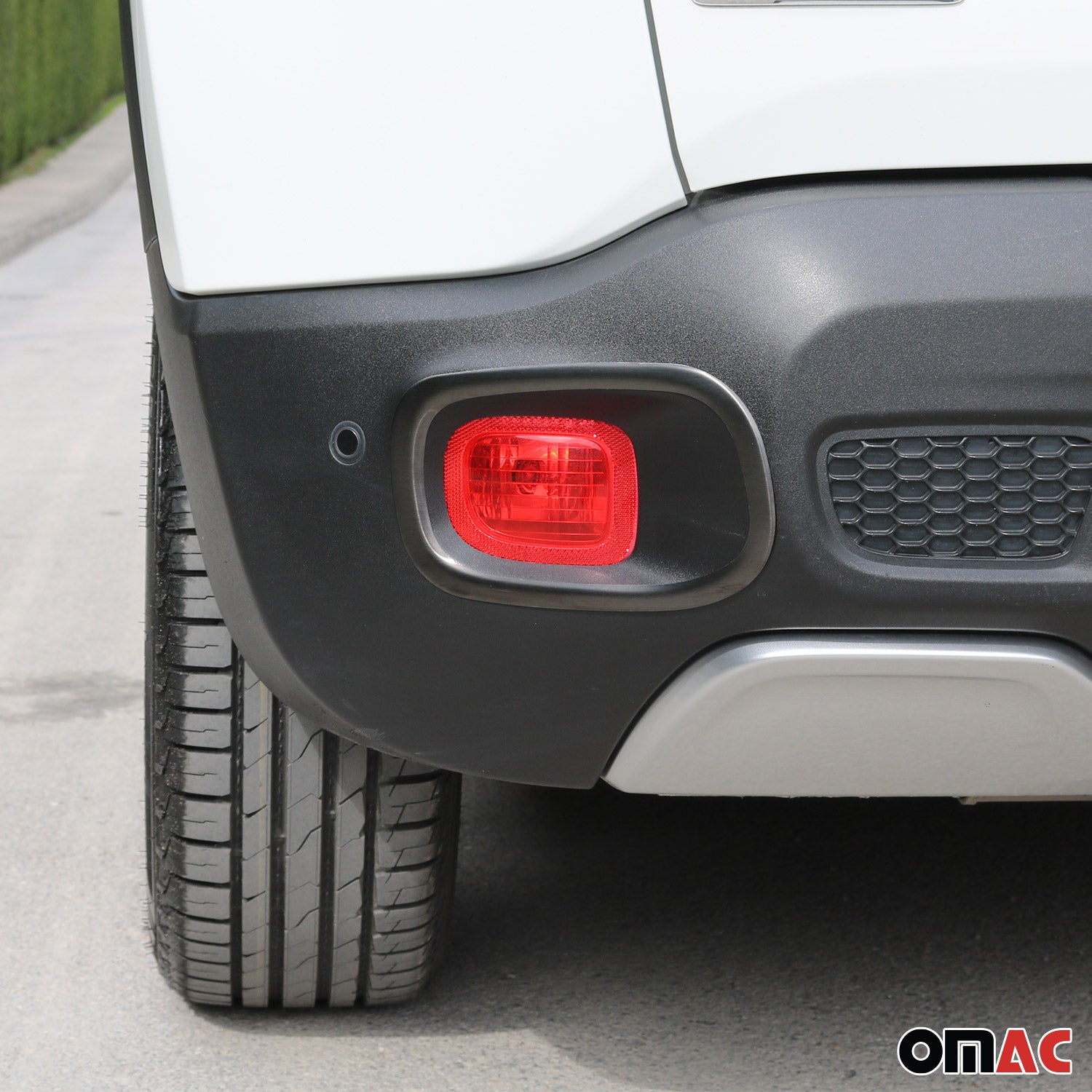 Cadres de Réflecteurs Arrière pour Jeep Renegade 2014-2024 acier inox Brossé 2x