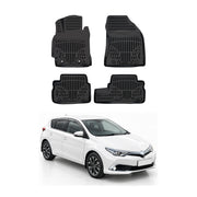 Tapis de sol pour Toyota Auris 1 2007-2012 Noir 3D en TPE 4Pcs