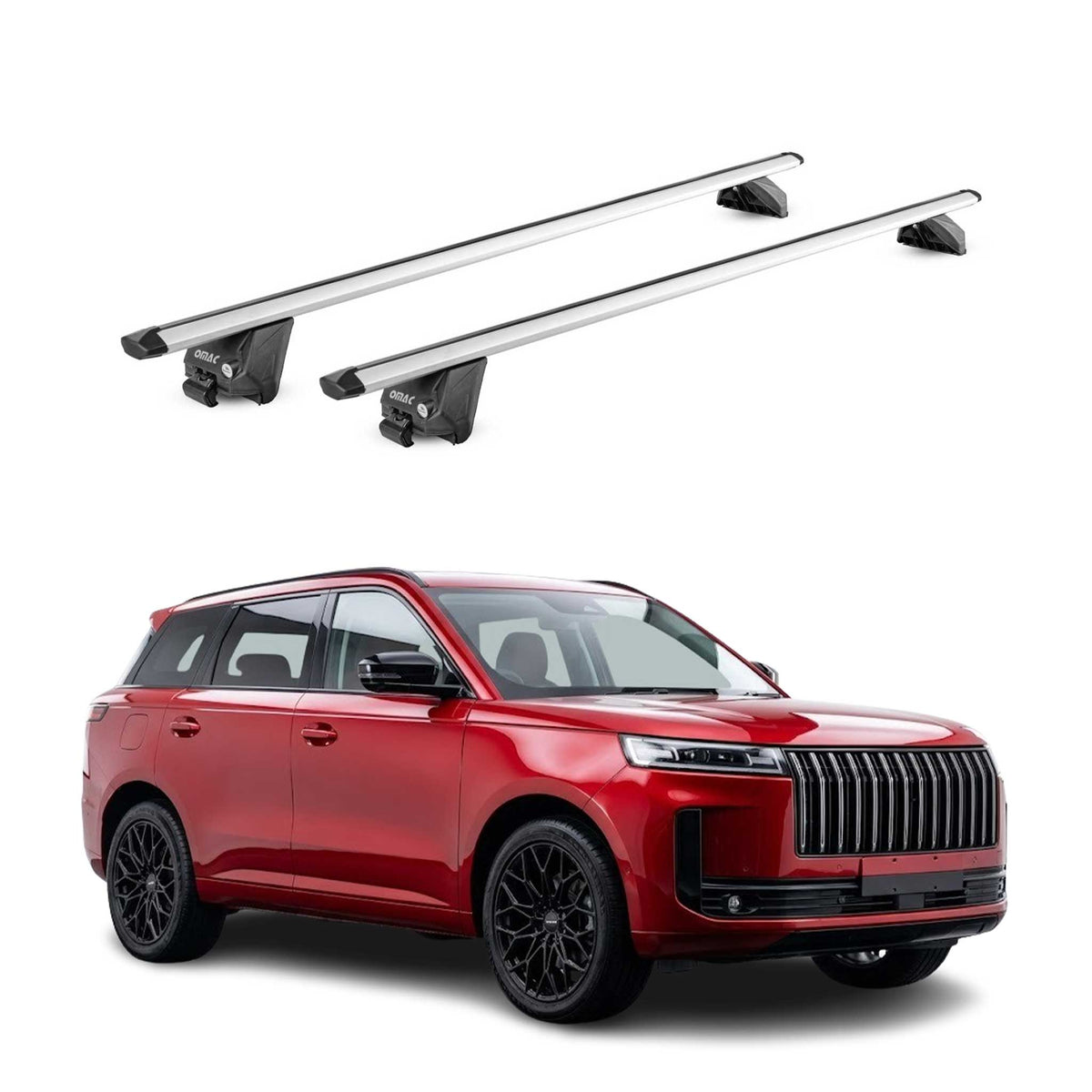 Barres de toit transversales pour Jaecoo 5 2025-2026 Aluminium Gris ABE
