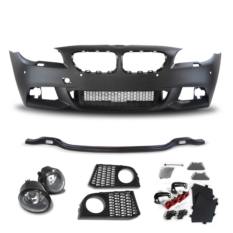 JOM Pare-chocs avant pour BMW Series 5 F10 Berline F11 Break 2010-2017 Noir 1x