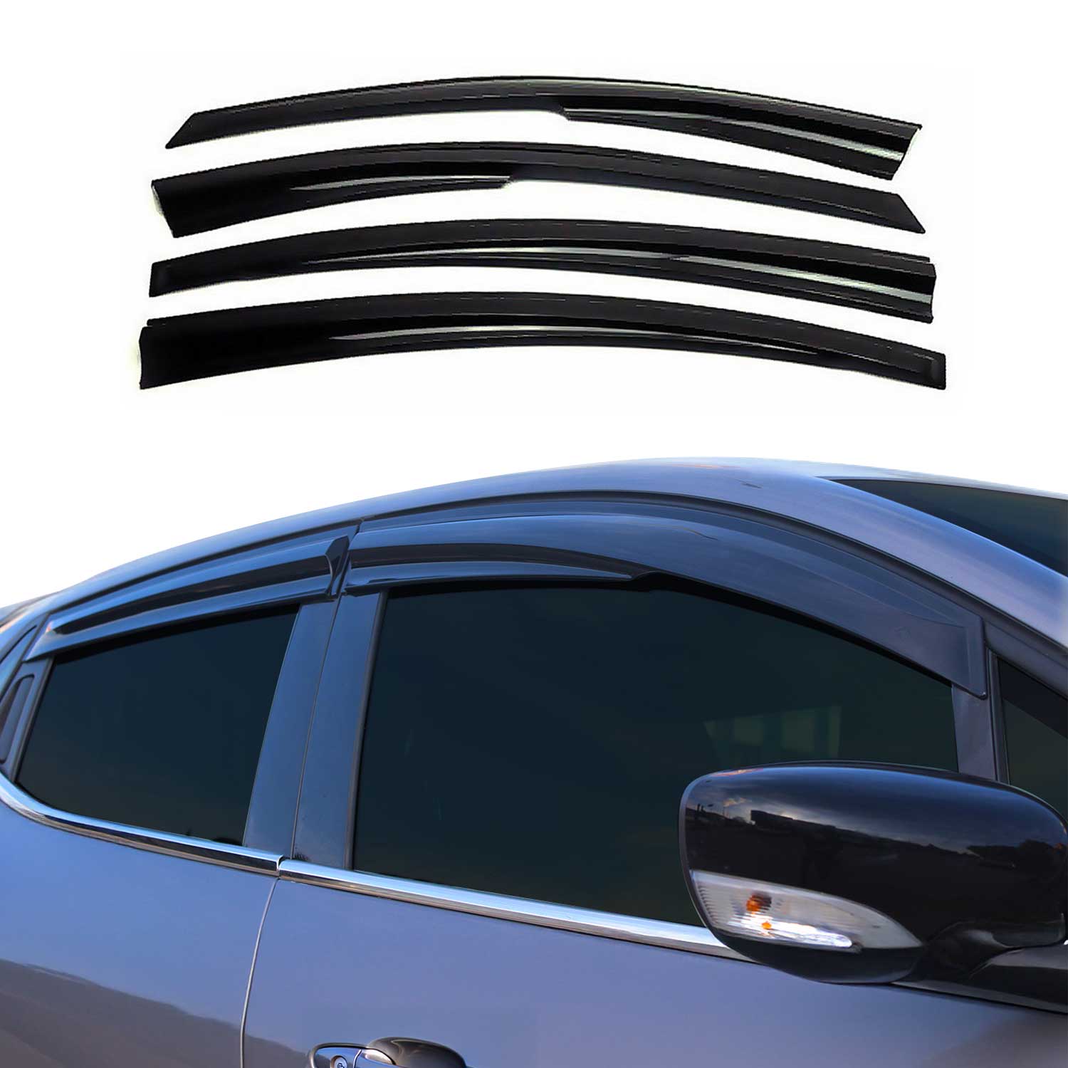 Déflecteurs De Vent Pluie D'air pour Toyota Corolla Berline 2019-2026 Acryl 4Pcs