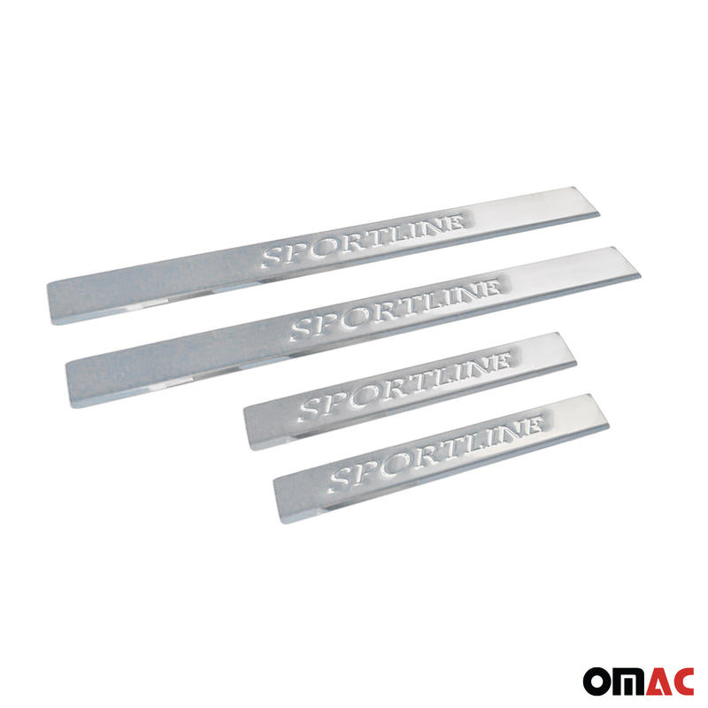 Seuils de porte pour VW Touareg Sport 2002-2010 en acier inox Chromé 4x