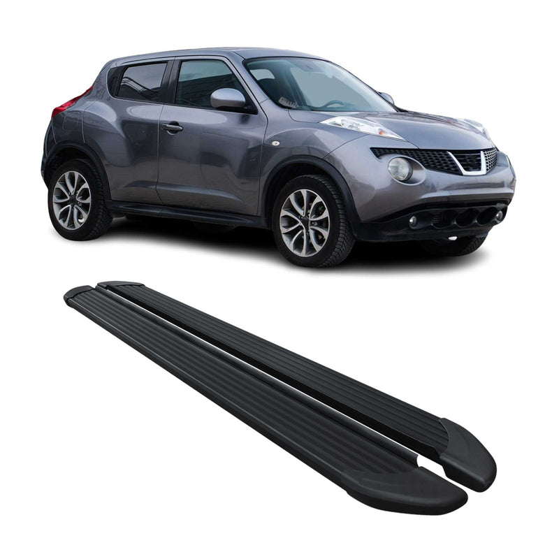 Marchepieds Latéraux pédale pour Nissan Juke 2010-2019 Noir Aluminium 2Pcs