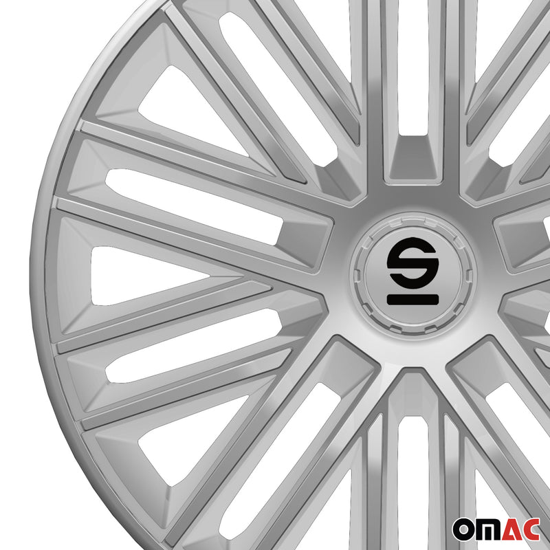 SPARCO Jeu Enjoliveurs de Roues 15 Pouces Noir