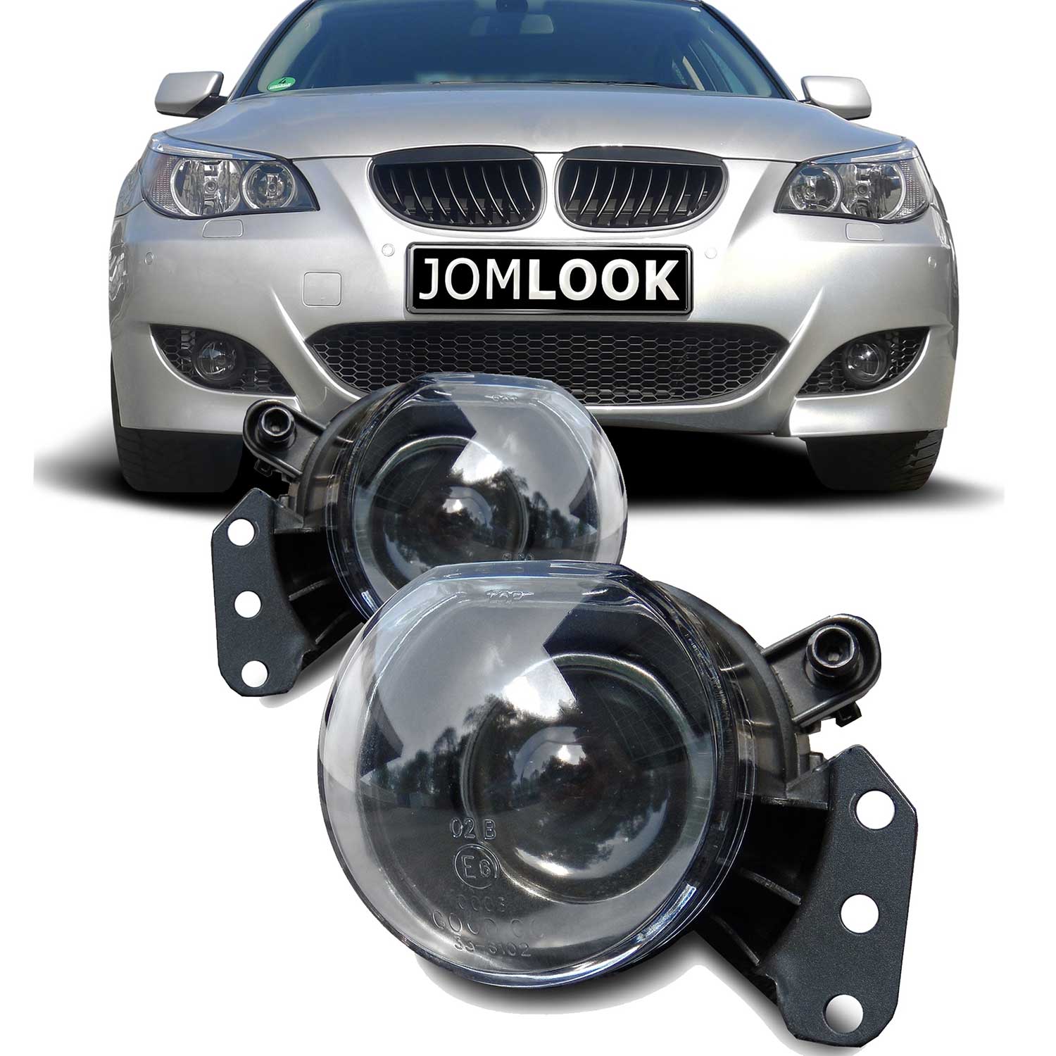 Feux anti-brouillard aspect lenticulaire lisse pour BMW 5 Series E60 2003-2007