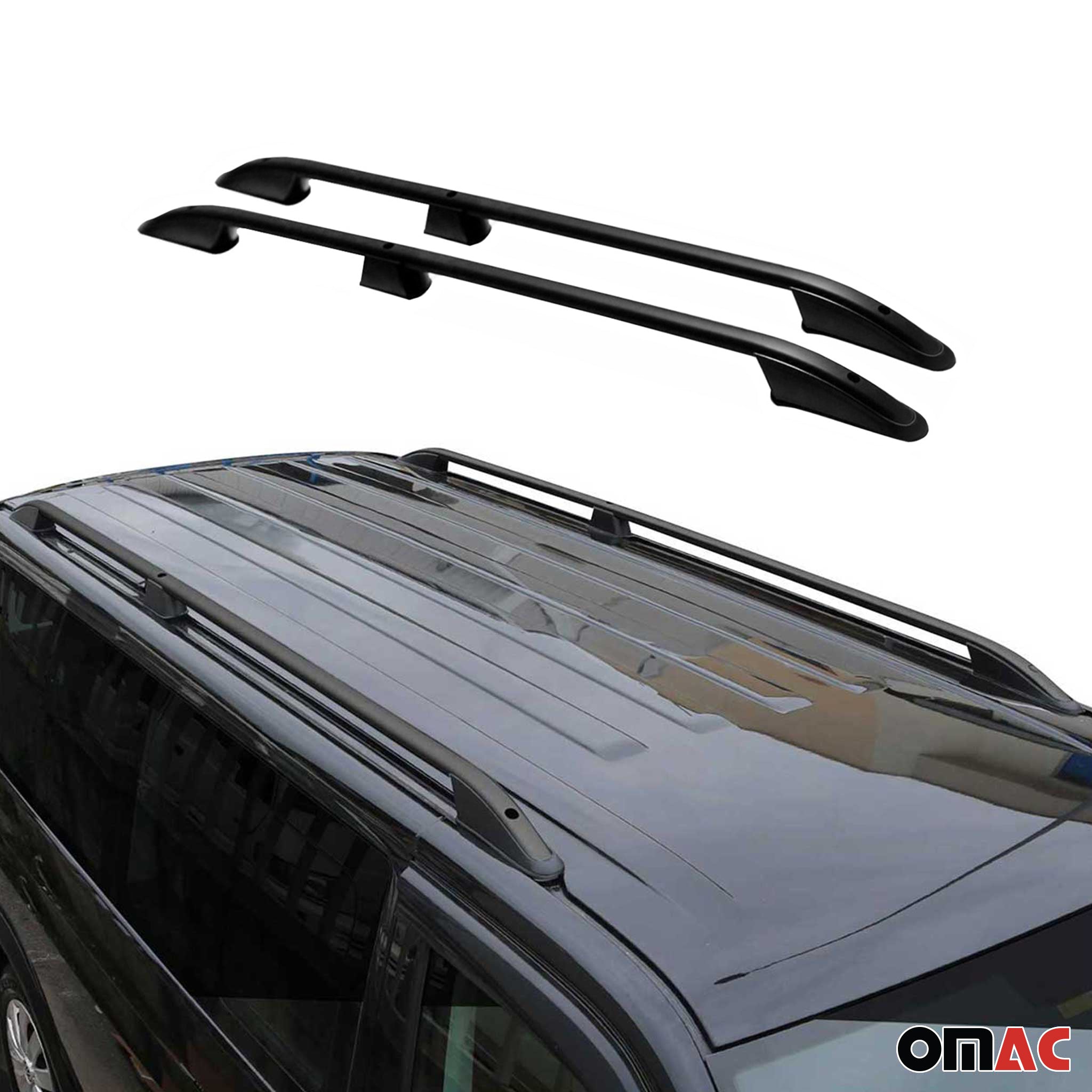 Barres de toit longitudinales pour Renault Trafic 2014-2024 L1 Aluminium Noir