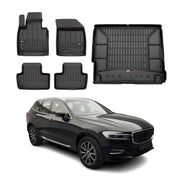 Kit Tapis de Sol et Coffre pour Volvo XC60 2017-2022 TPE Noir