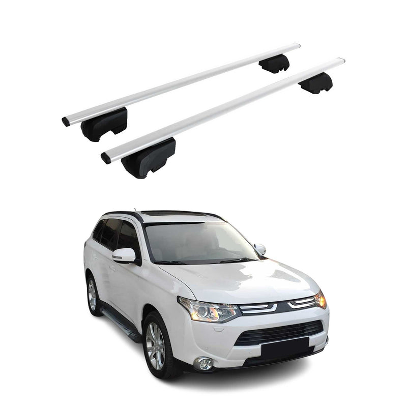 Barres de toit Transversales pour Mitsubishi Outlander 2012-2020 Fer ABE 2x