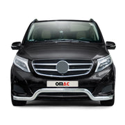 Pare-Buffle Avant Pour Mercedes Classe V 2014-2019 en Acier Inox Argent