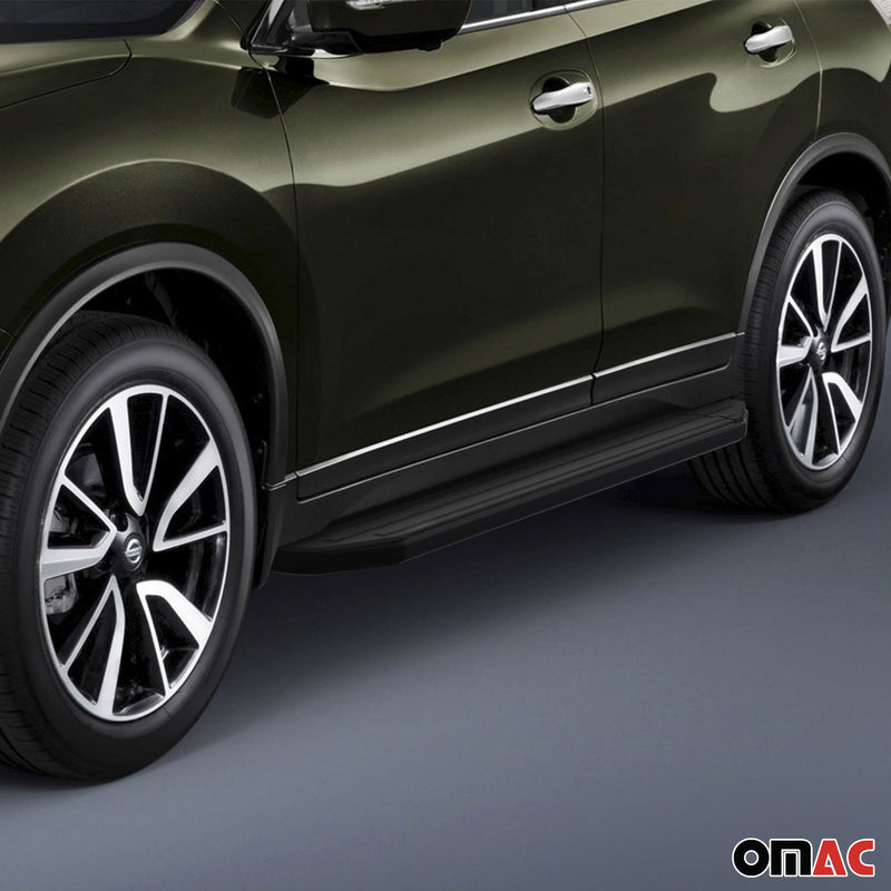 Marchepieds Latéraux pour Nissan X-Trail 2007-2015 Alu Noir ABE