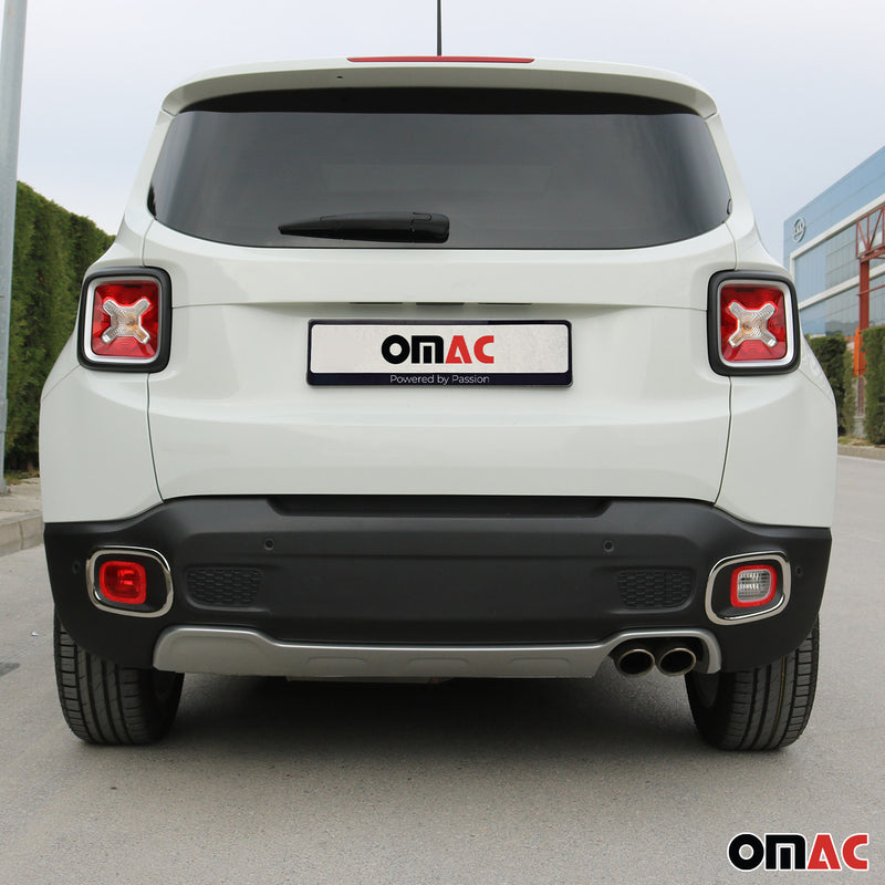 Cadres de Réflecteurs Arrière pour Jeep Renegade 2014-2019 acier inox 2 Pcs
