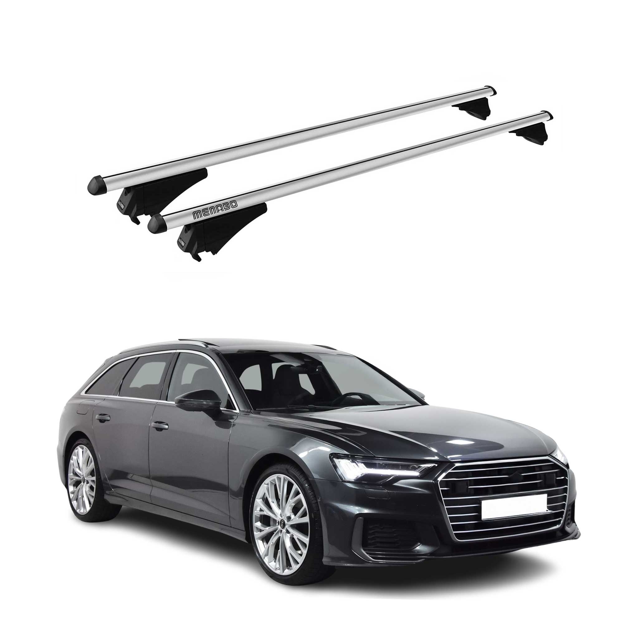Tiger Barres de toit transversales pour Audi A6 4A 2018-2025 Gris