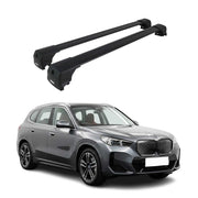 Barres De Toit Transversales pour BMW iX1 U11 2022-2026 Aluminium Noir 2Pcs