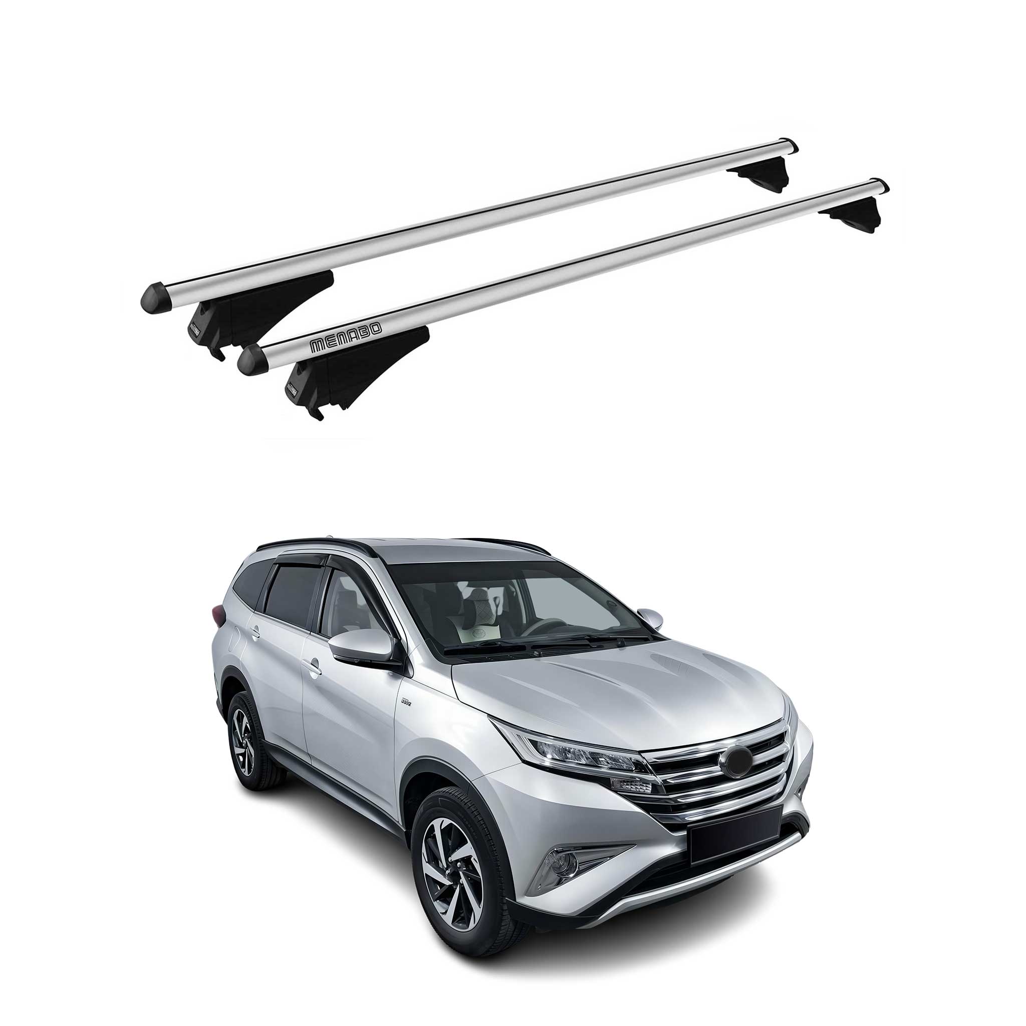 2018-2024 Toyota Rush (F800/F850) Tiger Barres de toit transversales Gris