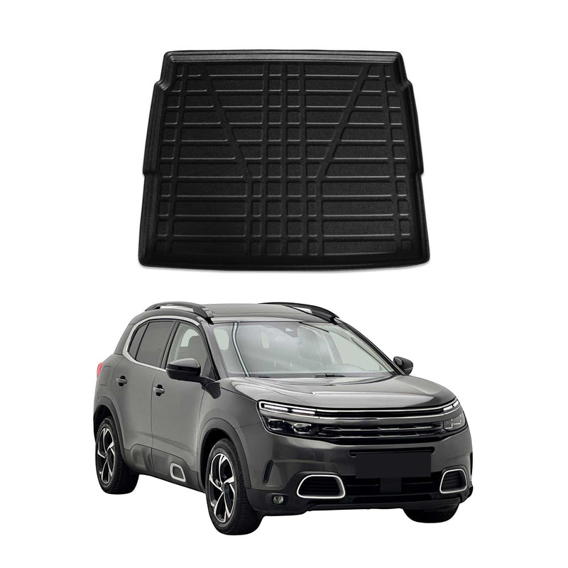 Tapis de Coffre pour Citroen C5 Aircross 2018-2025 en TPE Noir x1
